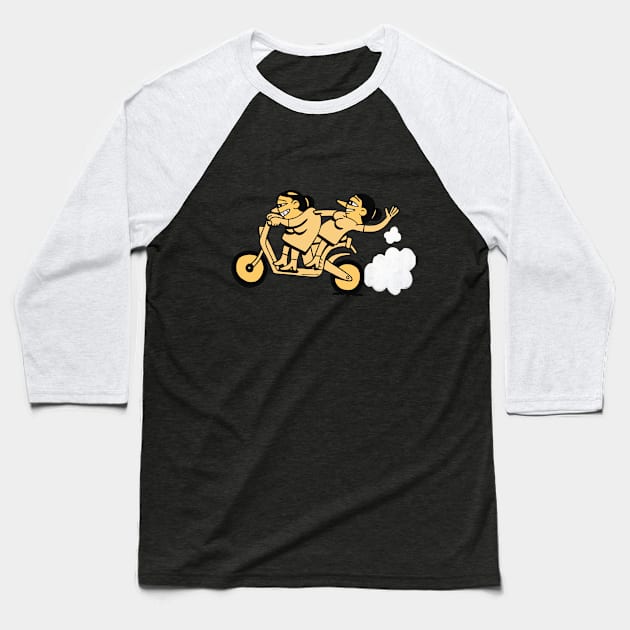 Bikers. Goin for It. Baseball T-Shirt by JonDelorme